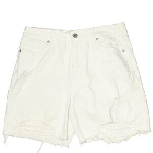 Vigoss White Distressed Women Shorts